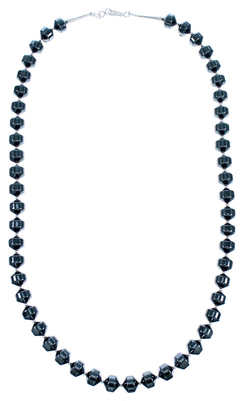 Sterling Silver Hematite Bead Necklace RX114380